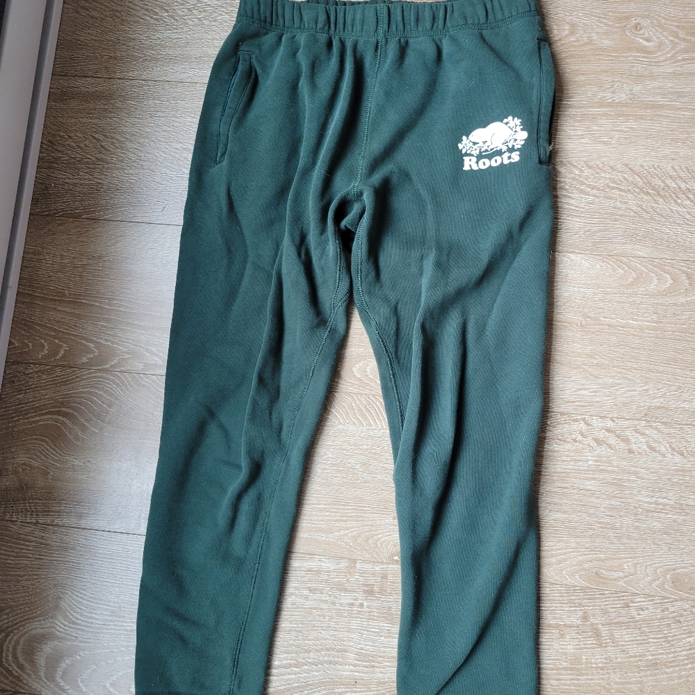 Roots Sweatpants Green Men's Small